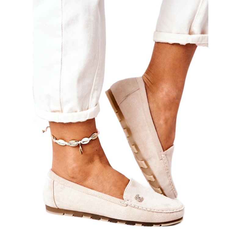 PS1 Mocasini din piele de căprioară Bej Madelyn