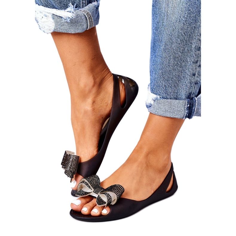 Balerini din cauciuc Meliski Lu Boo Black negru