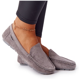 PH1 Mocasini din piele de damă gri San Marino