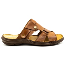 Polbut Papuci bărbați 024 cămilă maro