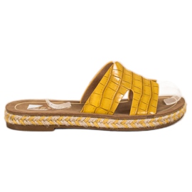 SHELOVET Papuci galbeni casual SHELOVET Papuci galbeni casual