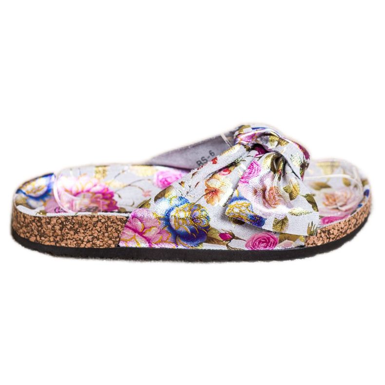 Bona Papuci Cu Model Floral multicolor