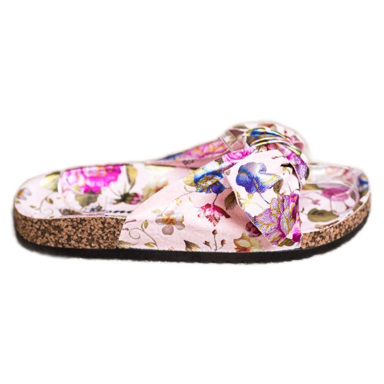 Bona Papuci Cu Model Floral multicolor