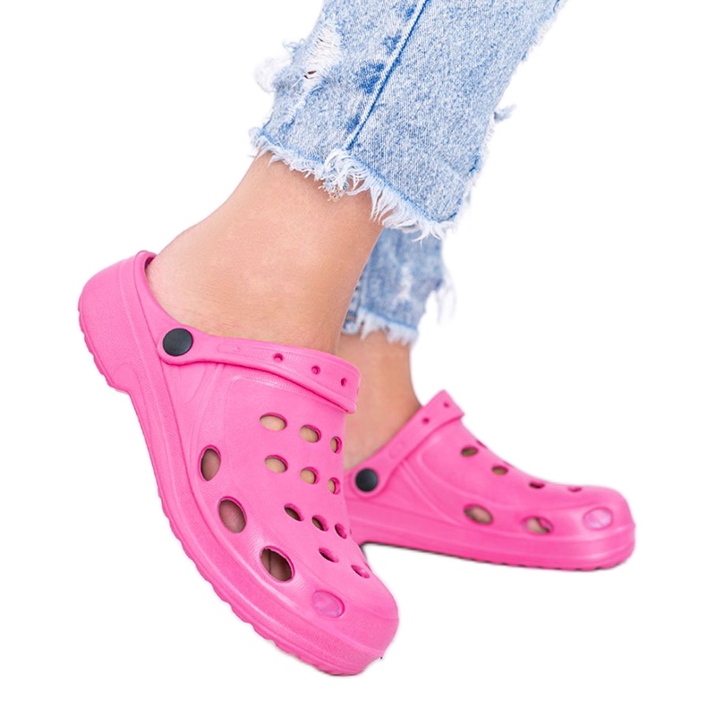 Papuci de croșetat pentru femei roz Karolinos