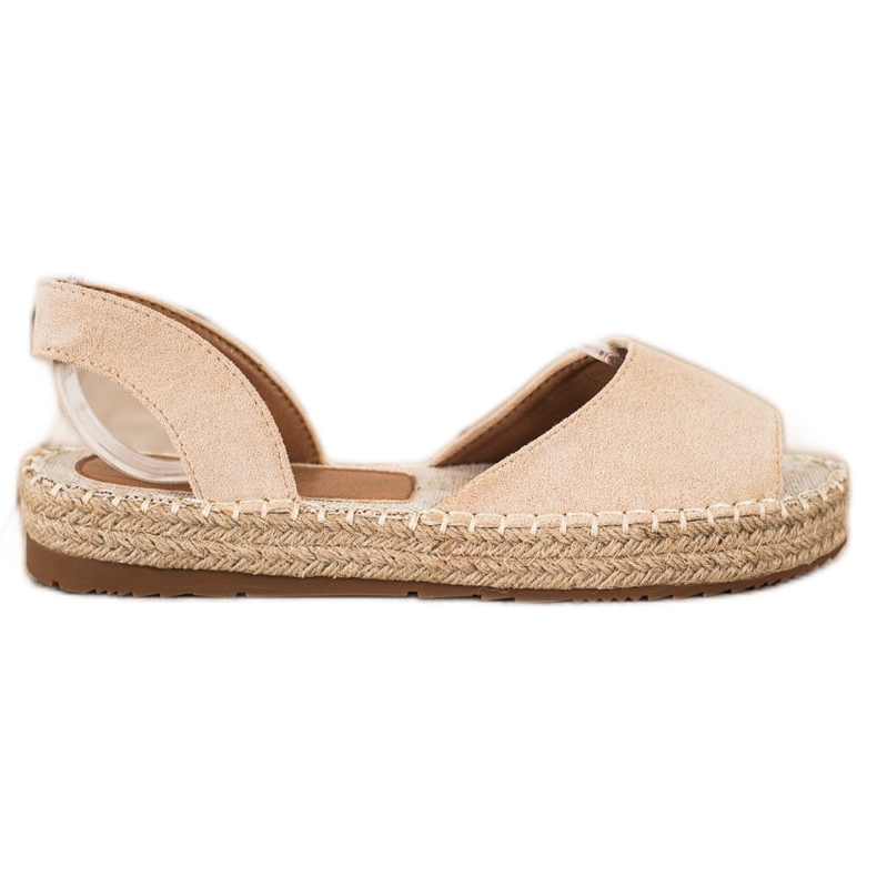 Ideal Shoes Espadrile alunecoase bej