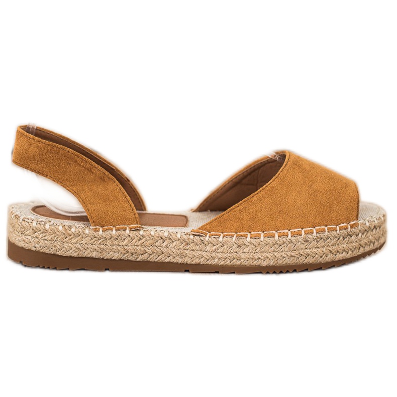 Ideal Shoes Espadrile alunecoase maro Ideal Shoes Espadrile alunecoase maro