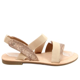 Sandale bej pentru femei S060115 Kaki