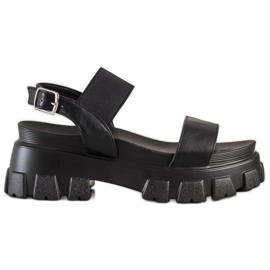 Seastar Sandale negre pe platforma modei negru