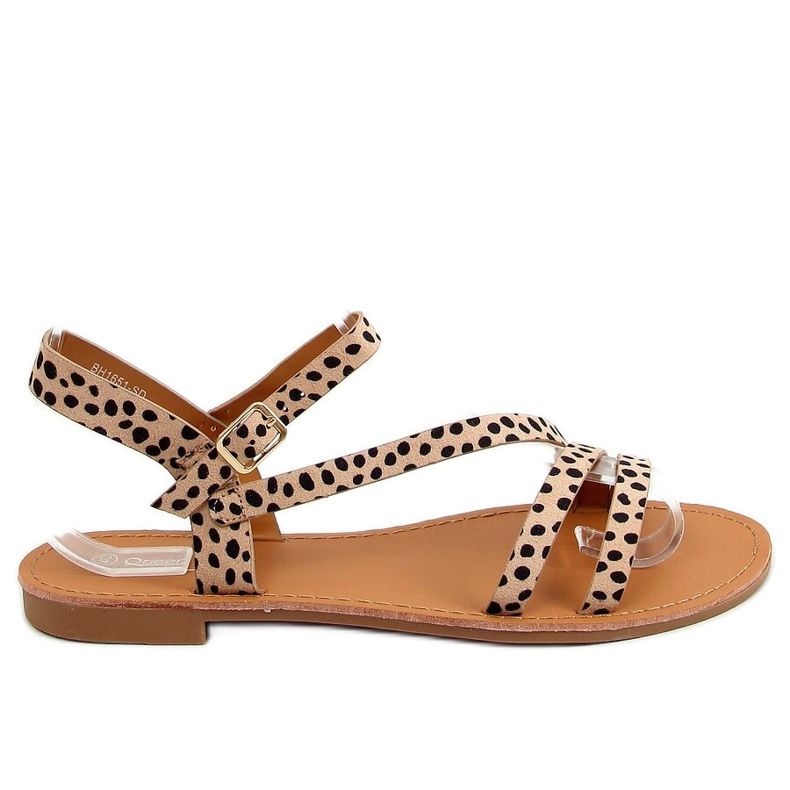 Sandale de damă cu buline BH1651-SD Bej