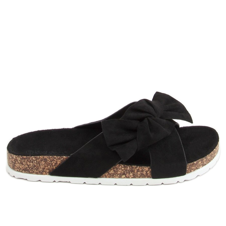 Papuci negri din plută 7853 Negru