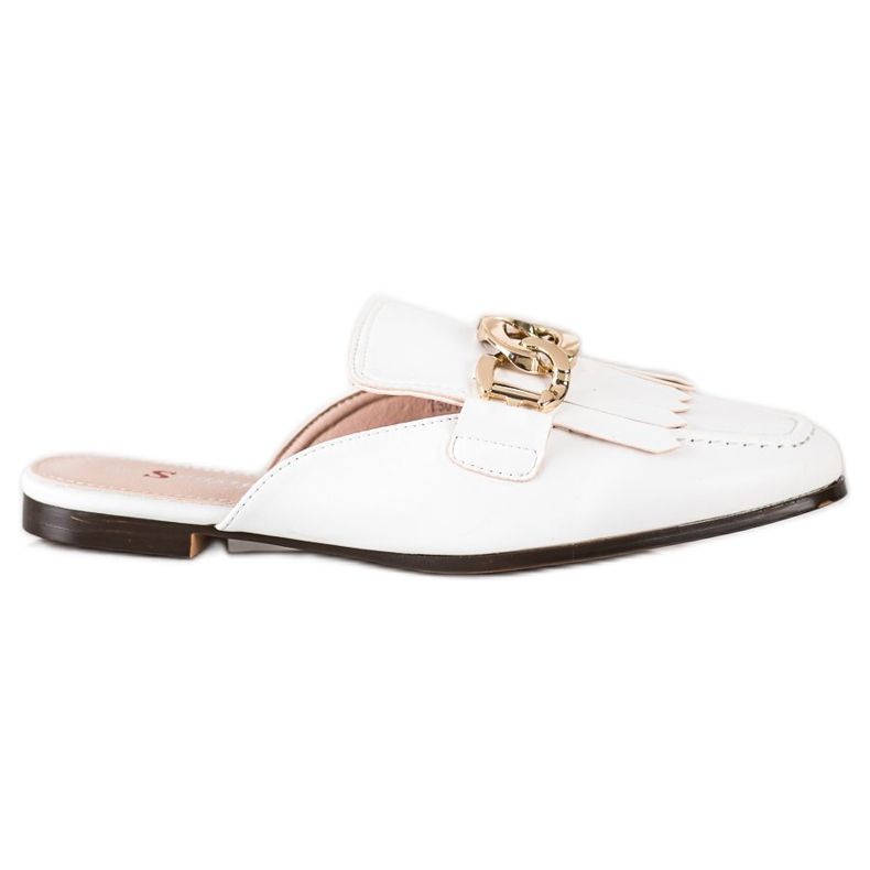 Seastar Papuci eleganți cu ornament alb Seastar Papuci eleganți cu ornament alb