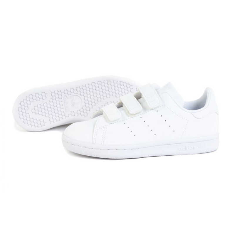 Pantofi Adidas Stan Smith Jr FX7535 alb portocale