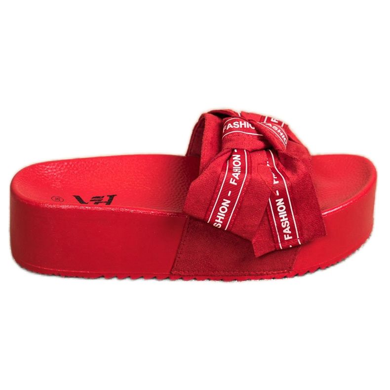 SHELOVET Papuci de modă cu arc roșu