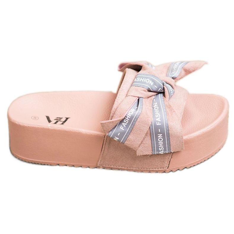 SHELOVET Papuci de modă cu arc roz