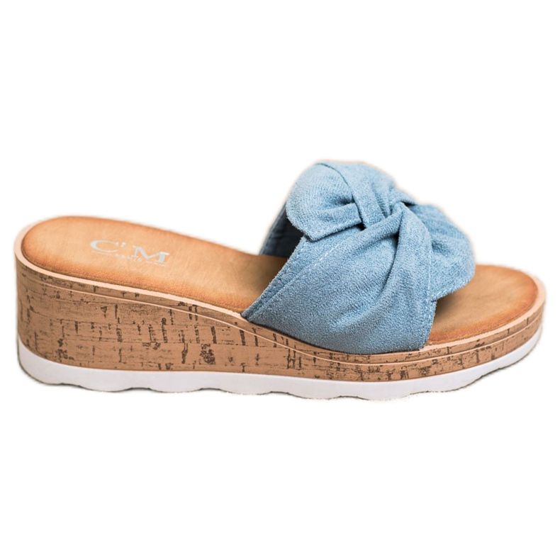 Cm Paris Sandale din piele de căprioară albastru