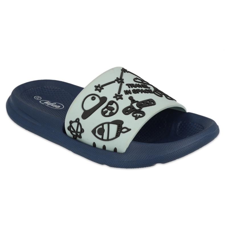 Papuci din spumă pentru copii Befado - turcoaz 152Y009 multicolor albastru Papuci din spumă pentru copii Befado - turcoaz 152Y009 multicolor albastru