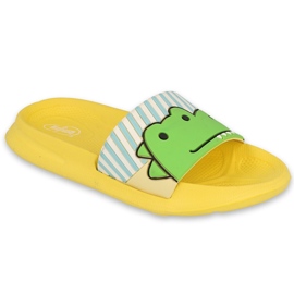 Papuci de spumă pentru copii Befado - galben 152X003 verde Papuci de spumă pentru copii Befado - galben 152X003 verde