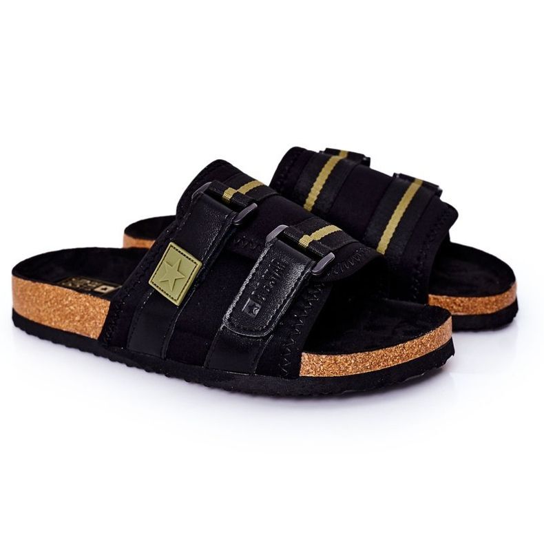 Papuci bărbați cu profil Big Star HH174058 Negru