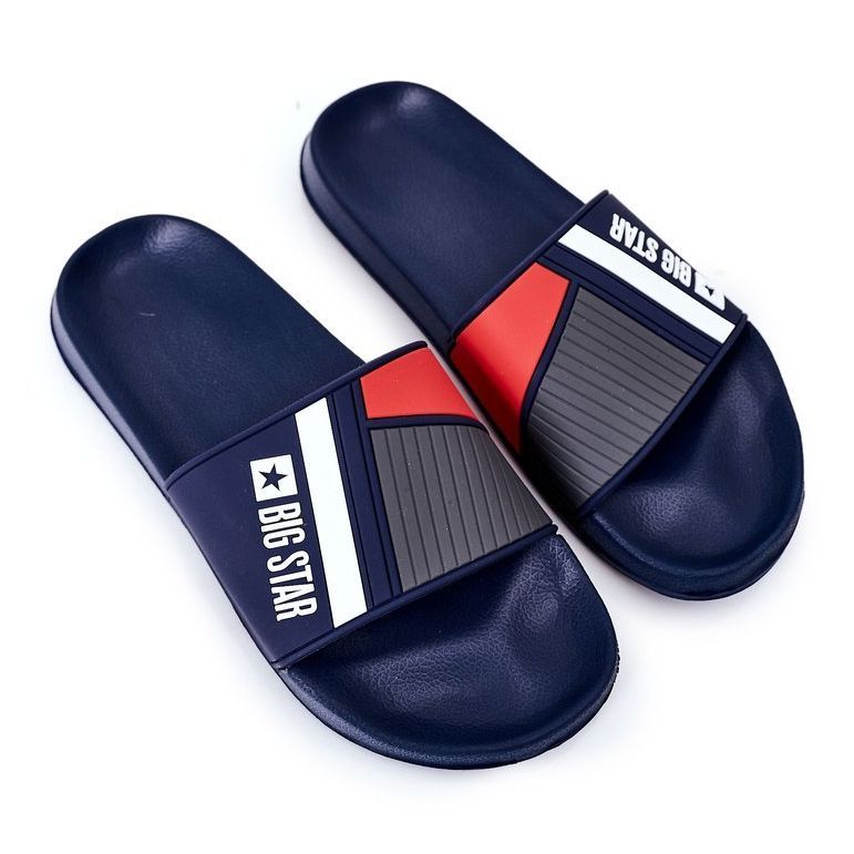 Papuci bărbați Big Star HH174837 de culoare albastru marin