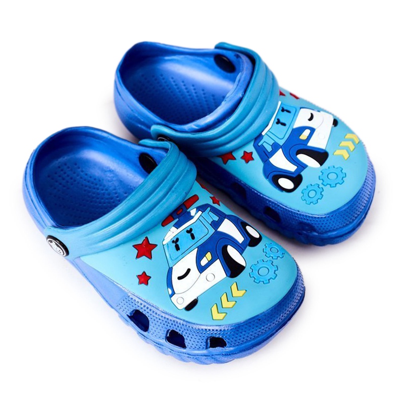Papuci de spumă pentru copii Crocs Blue Turcoaz Oscar albastru