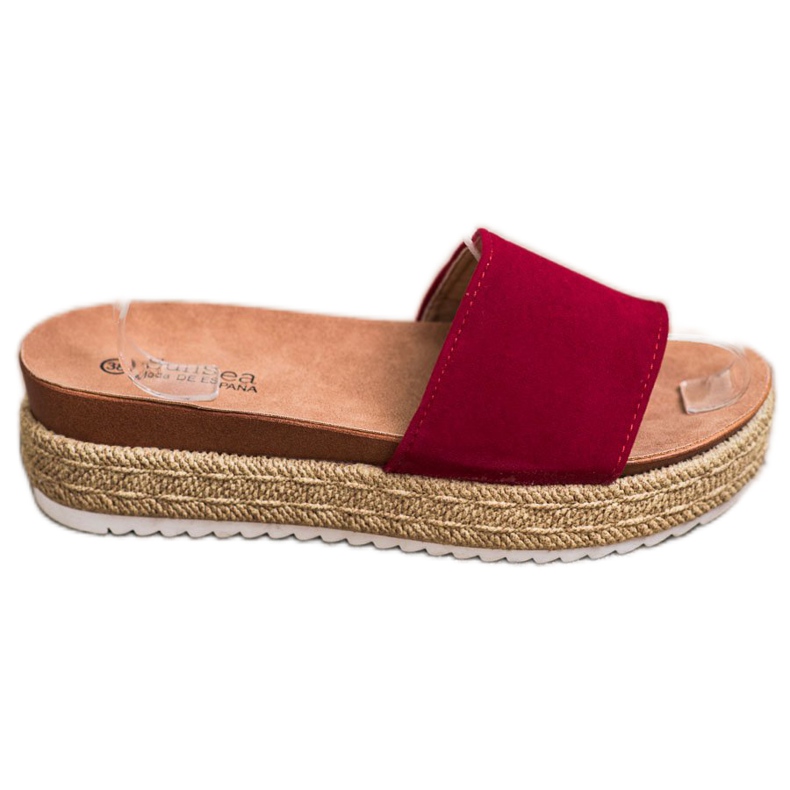 SHELOVET Papuci clasici pe platformă roșu