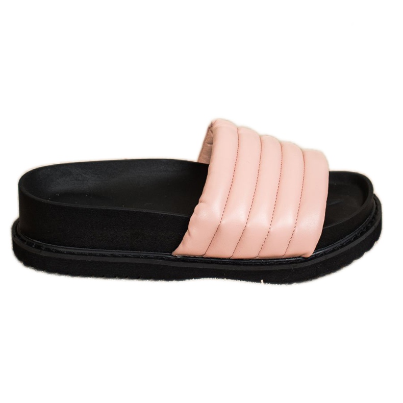 Seastar Papuci din piele ecologică ușoară roz