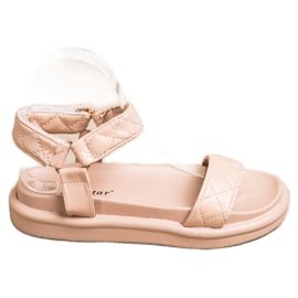 Seastar Sandale bej cu piele ecologică