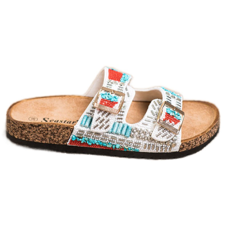 Seastar Papuci cu margele de modă multicolor Seastar Papuci cu margele de modă multicolor