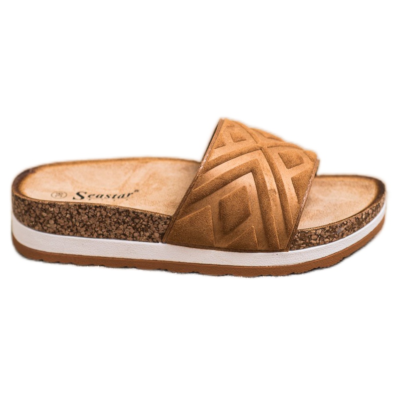 Seastar Papuci clasici din piele de căprioară maro