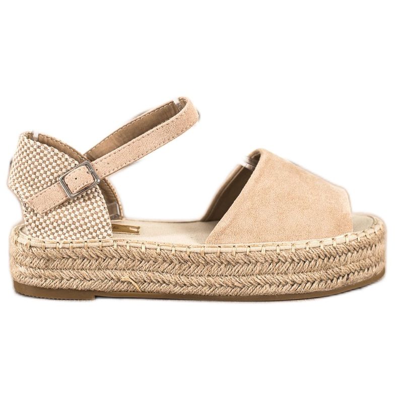 Bestelle Espadrile cu degetul deschis bej