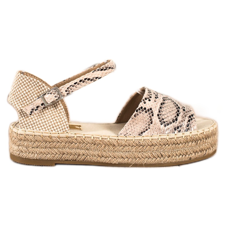 Bestelle Espadrile cu degetul deschis bej Bestelle Espadrile cu degetul deschis bej