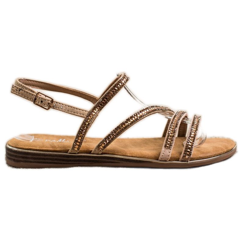 Fama Sandale plate elegante de aur