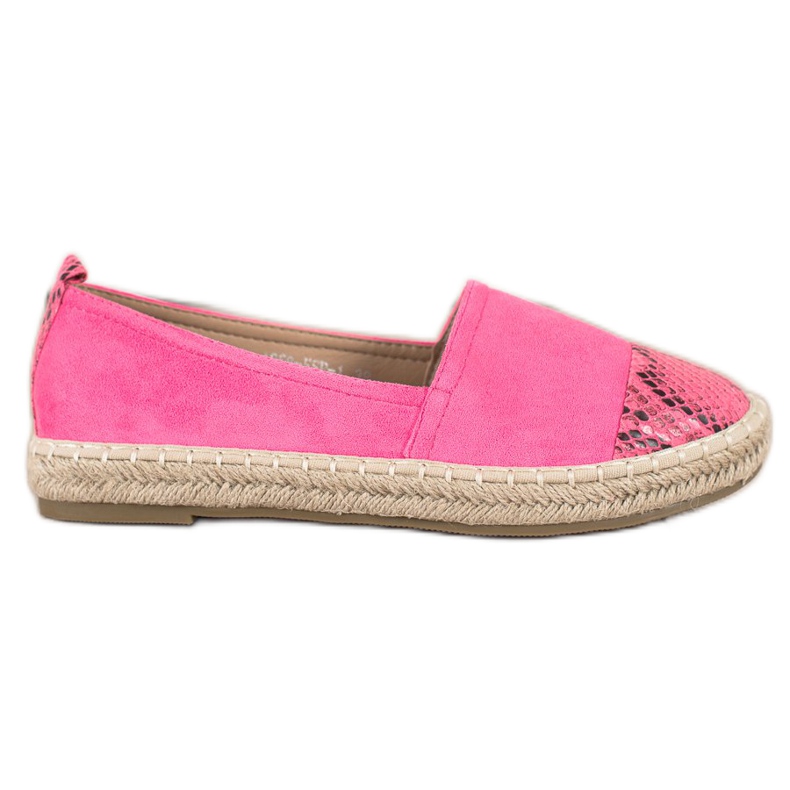 Bestelle Espadrile cu insert cu imprimeu șarpe roz Bestelle Espadrile cu insert cu imprimeu șarpe roz