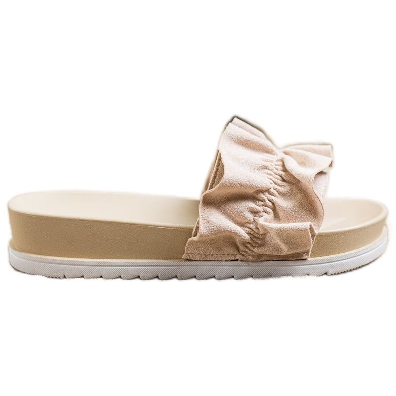 SHELOVET Papuci bej pe platformă