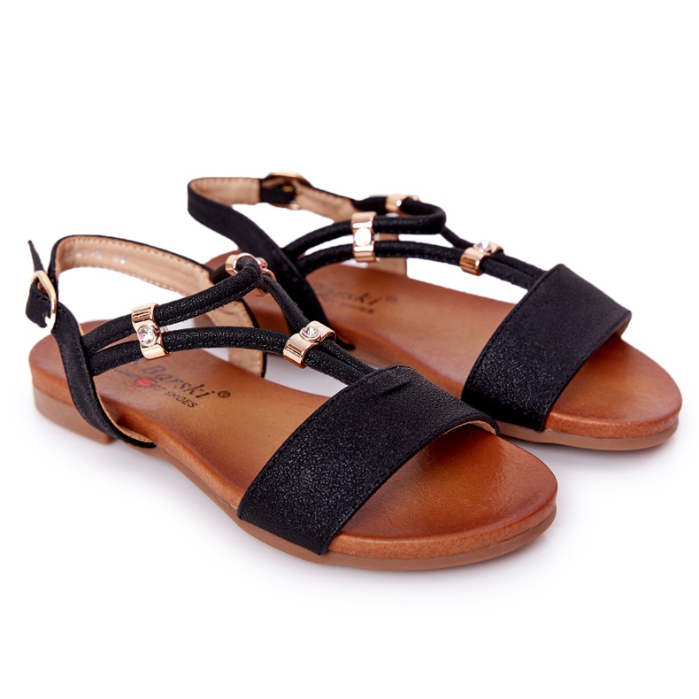 S.Barski Sandale pentru copii S. Bararski Comfort Black negru