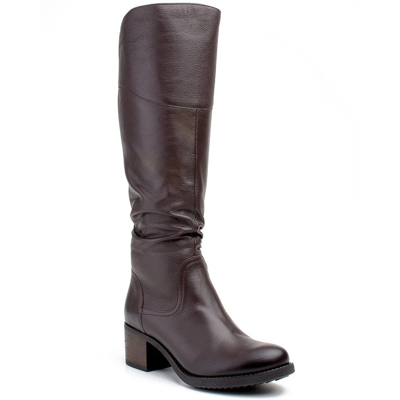 Marco Shoes Cazac din piele maro închis