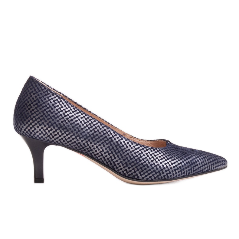 Marco Shoes Tocuri înalte confortabile și clasice bleumarin 1039P albastru marin