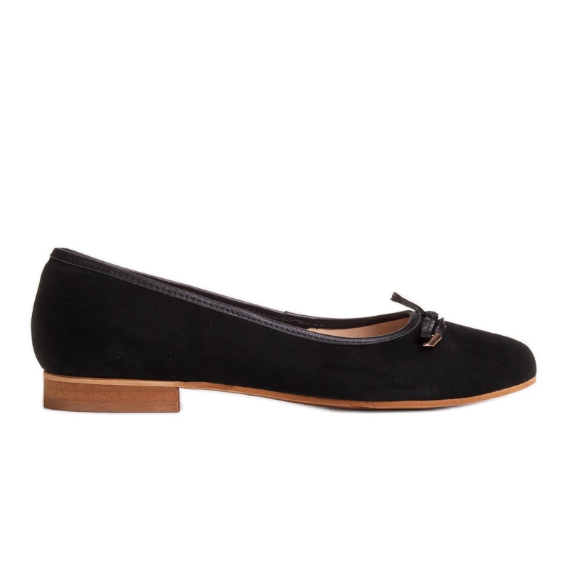 Marco Shoes Balerini din piele de căprioară 1152P în negru