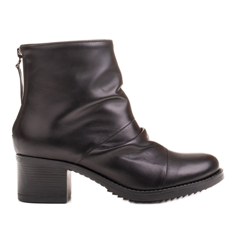 Marco Shoes Cizme de damă 1258B Marco din piele ridată negru