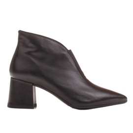 Marco Shoes 1460B cizme subțiri din piele neagră, negre, cu partea superioară din cauciuc negru Marco Shoes 1460B cizme subțiri din piele neagră, negre, cu partea superioară din cauciuc negru