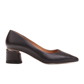 Marco Shoes Black Pumps 1424P Marco aur în călcâi negru