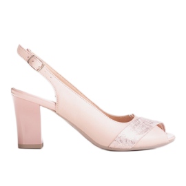Marco Shoes 1142P sandale roz cu curea metalică Marco Shoes 1142P sandale roz cu curea metalică