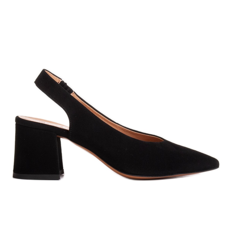 Marco Shoes Sandale negre 1501P cu curea și cauciuc negru