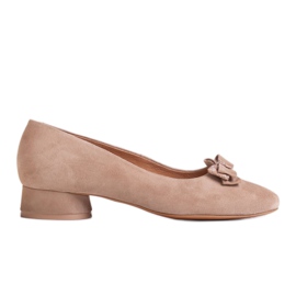 Marco Shoes Elegante balerini bej 1811P cu fundă Marco Shoes Elegante balerini bej 1811P cu fundă