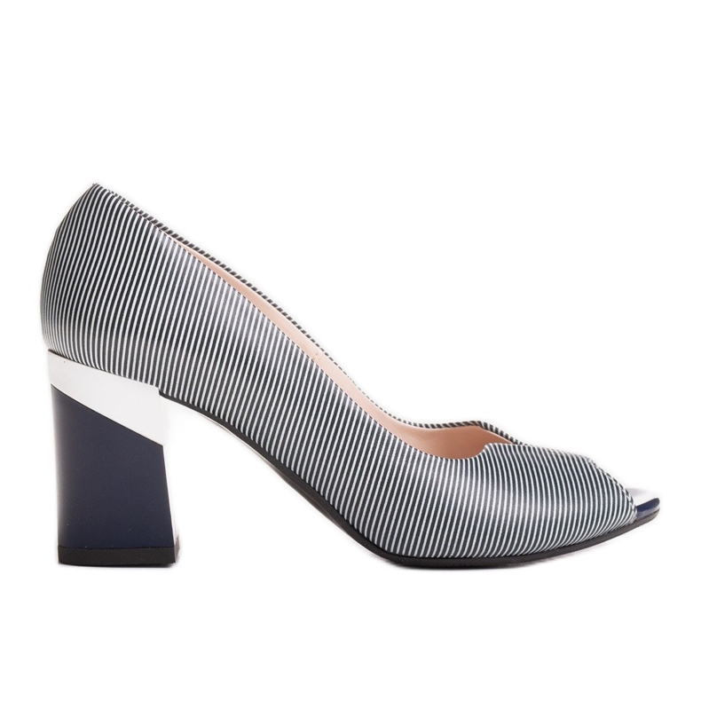 Marco Shoes Pompă cu dungi albastru marin 1636P