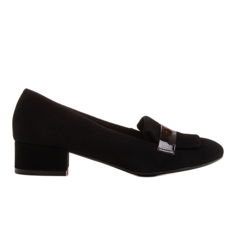 Radoskór Pantofi de dama negri clasici pentru un picior mai lat negru