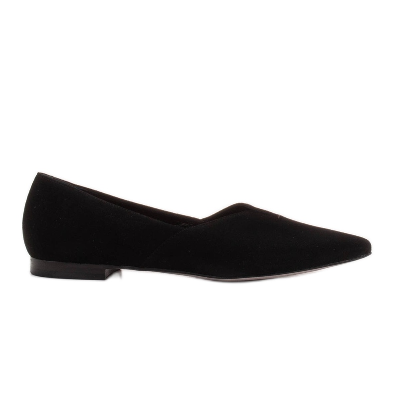 Marco Shoes Balerini de dama negri Marco 1285P cu decupaj negru