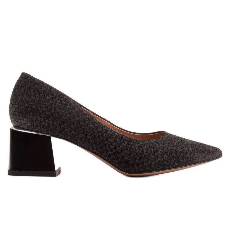 Marco Shoes Pompele elegante din piele de capră negru