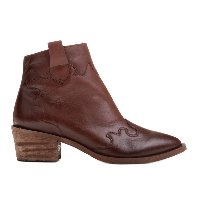 Marco Shoes Cizme cowboy din piele naturală maro fără izolație