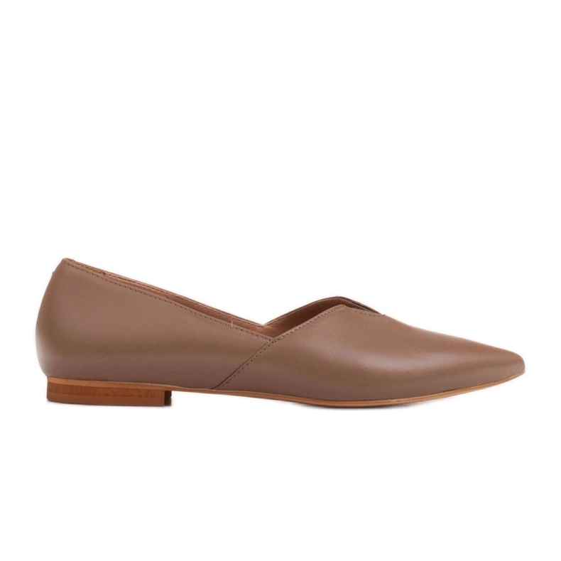 Marco Shoes Balerini dama Marco 1285P de culoare bej, cu decupaj Marco Shoes Balerini dama Marco 1285P de culoare bej, cu decupaj